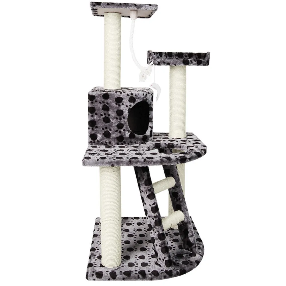 120cm Grey Paw Print Scratcher