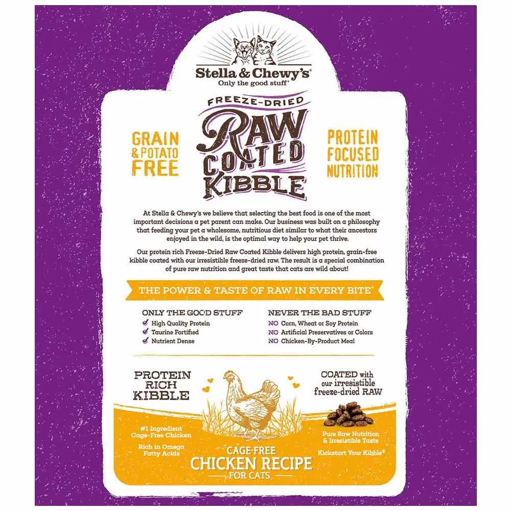15% OFF: Stella & Chewy’s Freeze-Dried Raw Coated Kibble Chicken Grain-Free Dry Cat Food