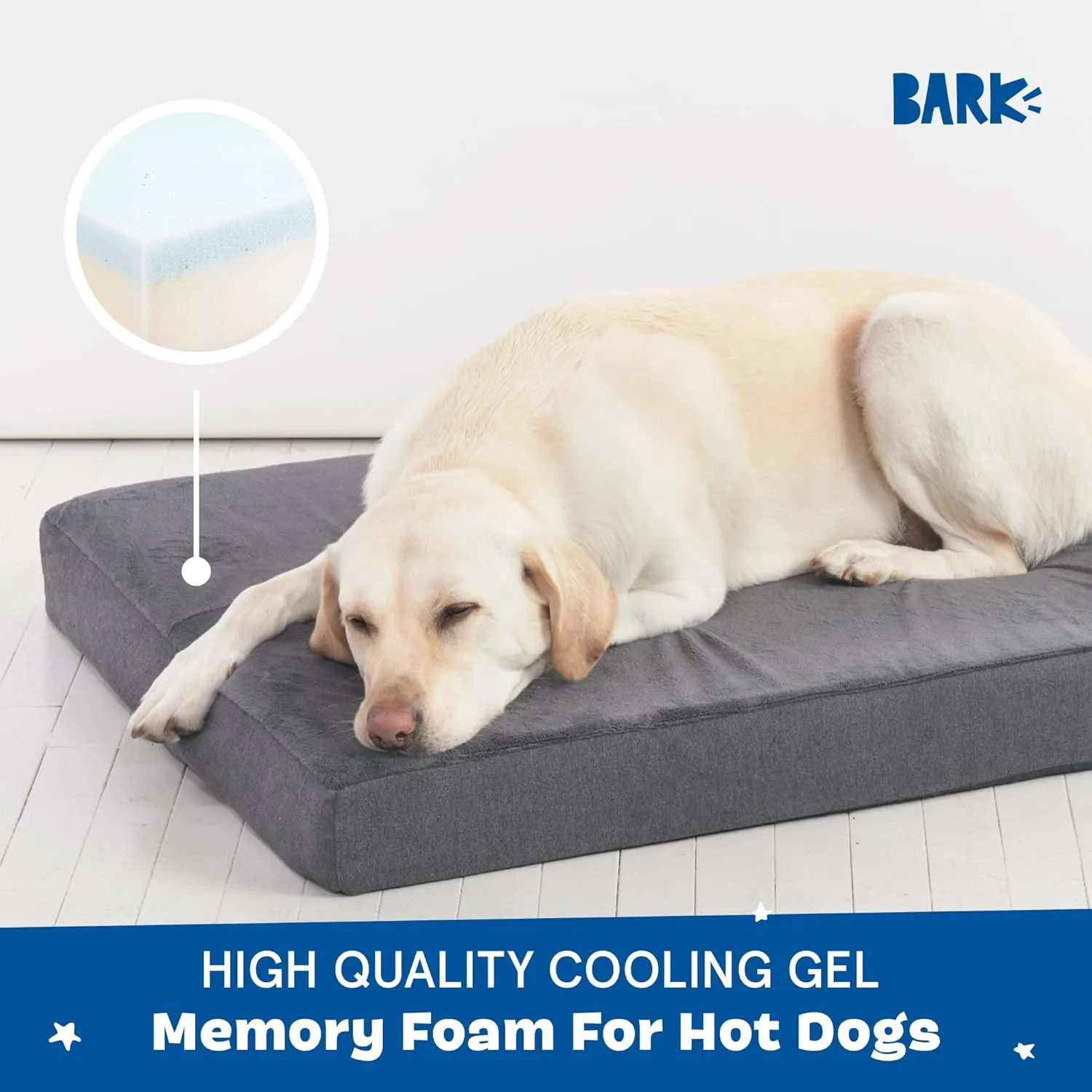 Barkbox Orthopedic Dog Bed with Memory Foam, Premium Comfort for Dogs and Puppies, Dog Bed for Joint Relief and Restful Sleep, Durable and Easy to Clean - Grey, XL