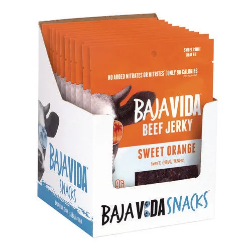 Beef Jerky Sweet Orange Snack Pack, Sweet Orange, 1 Oz Packet, 12/carton