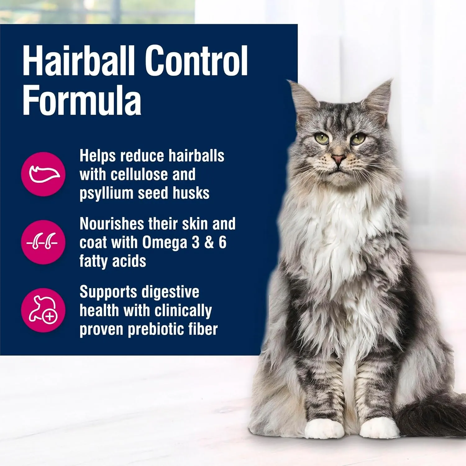 Blue Buffalo True Solutions Hairball Control Natural Dry Cat Food for Adult Cats, Chicken, 3.5-lb. Bag