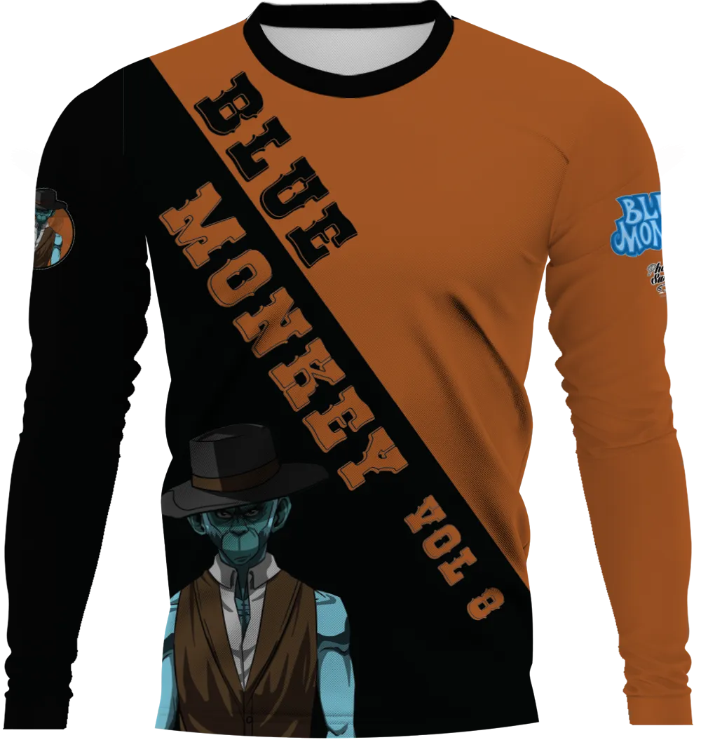 Blue Monkey Old West V8 Black/Orange Long Sleeve