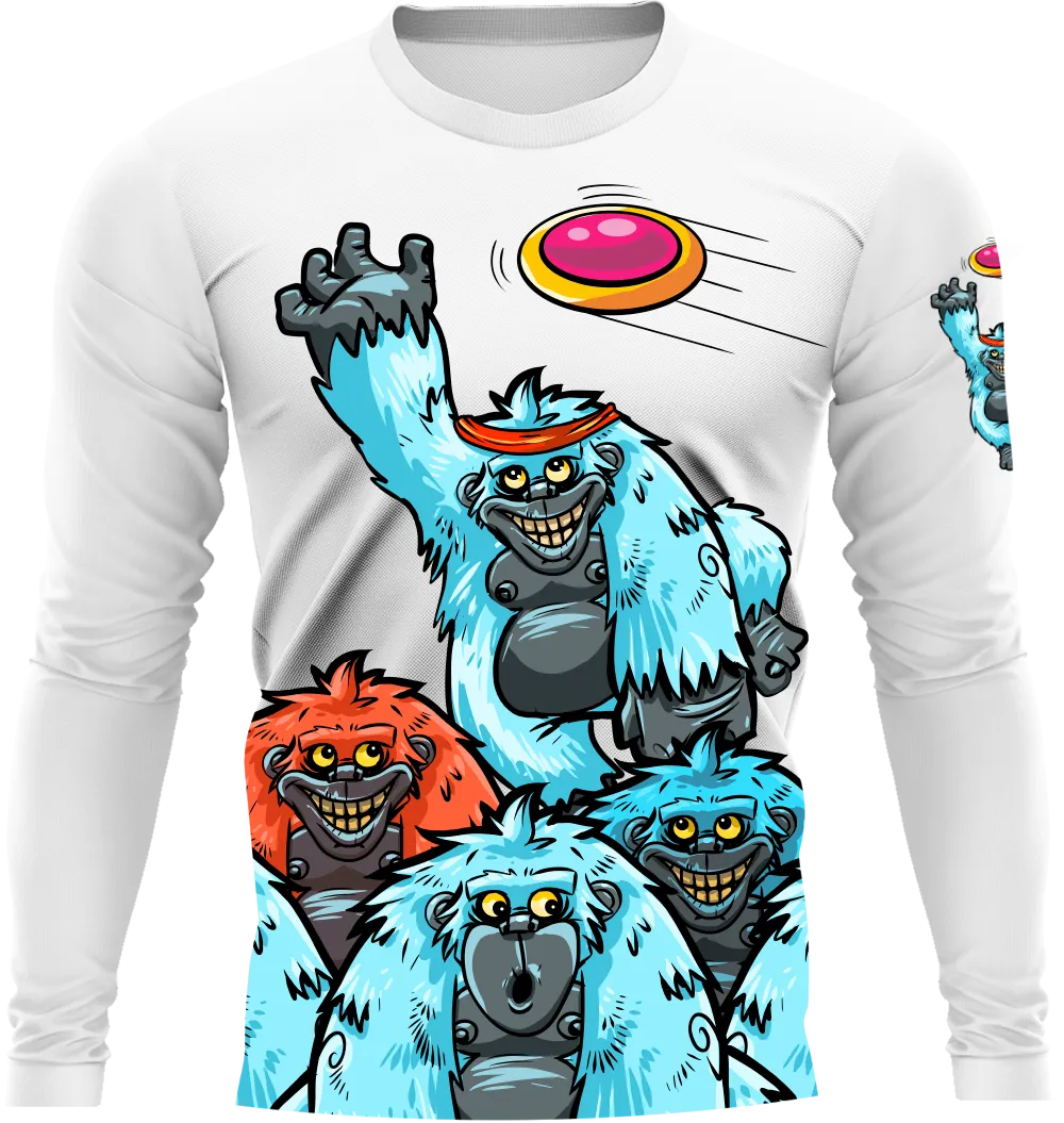 Blue Monkey Year 1 (Rebooted) White Longsleeve
