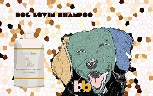 Buddy's Best Natural Coconut Vanilla Bean 2 in 1 Dog Shampoo Conditioner for Sensitive Skin - Anti-Itch Aloe Oatmeal, Moisturizing Shea Butter, with Added Biotin - Hypoallergenic - 16oz