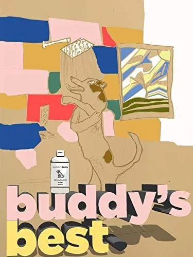 Buddy's Best Natural Coconut Vanilla Bean 2 in 1 Dog Shampoo Conditioner for Sensitive Skin - Anti-Itch Aloe Oatmeal, Moisturizing Shea Butter, with Added Biotin - Hypoallergenic - 16oz