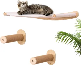 Cat Hammock, cat Scratch Post with Two Steps, Used for Climbing, Playing, Sleeping, and Resting. A Modern cat Bed and Furniture Suitable for Large or Small Cats