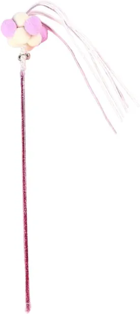 Cat Teasing Wand | Decorative Cat Teasing Toy | Cat Interactive Stick | Rainbow Play Wand Stick Funny Pet Interactive Toys, Cat Teaser Ribbons Rod for Cats Indoor and Outdoor Activity, Purple