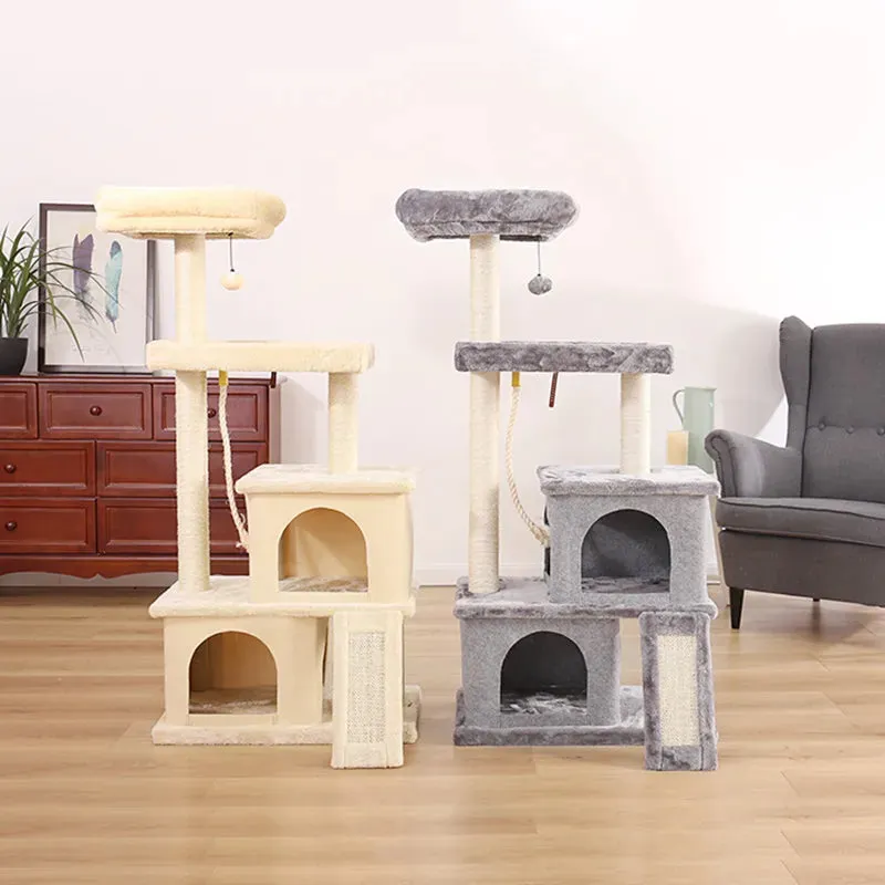 Cat Trees Wood Sturdy with Scratching Posts