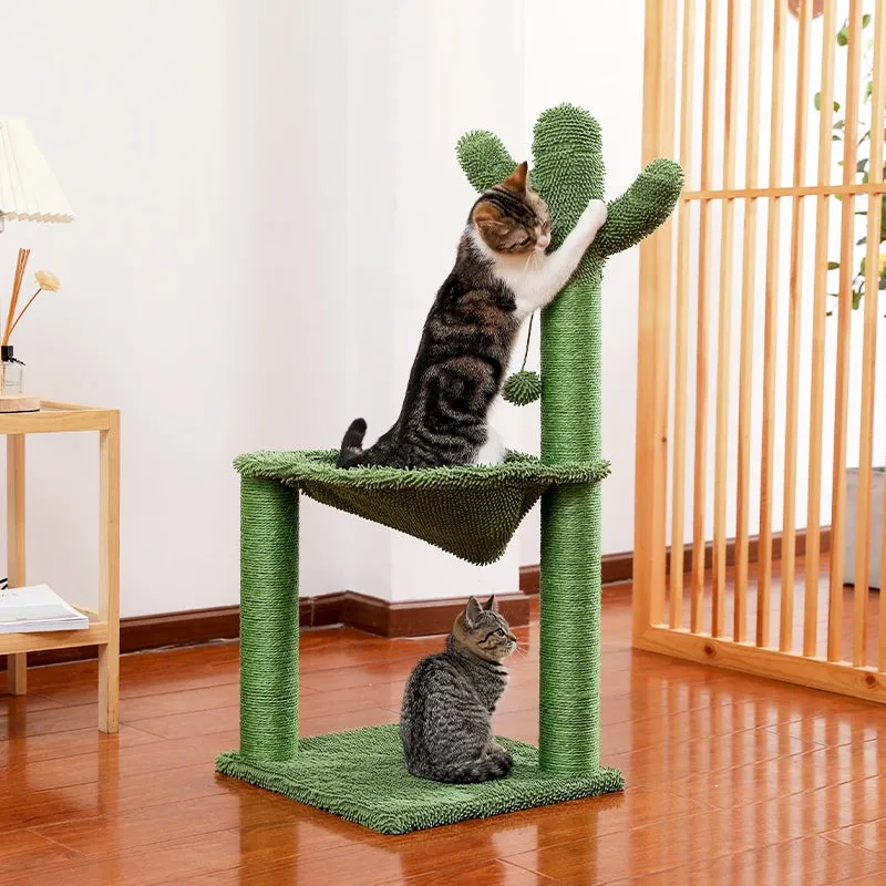 Cat Trees Wood Sturdy with Scratching Posts