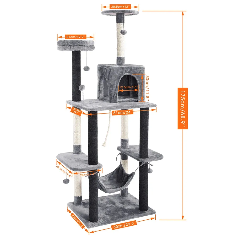 Cat Trees Wood Sturdy with Scratching Posts