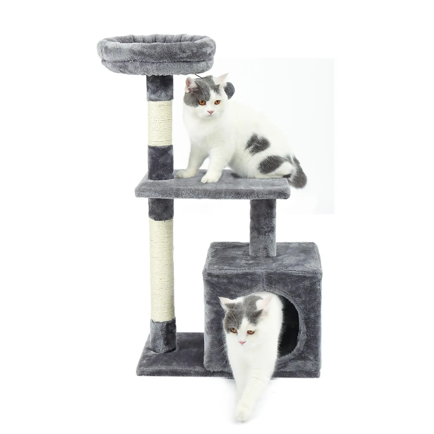 Cat Trees Wood Sturdy with Scratching Posts