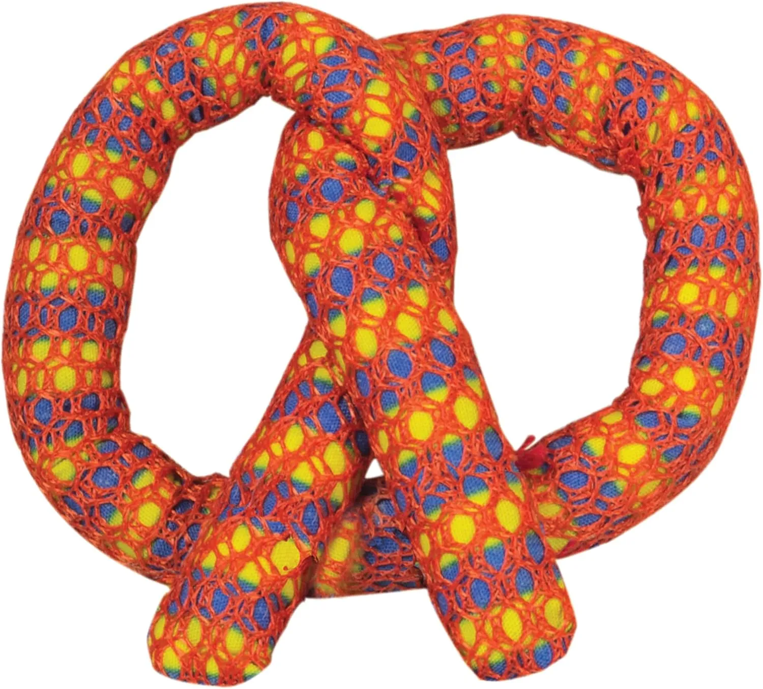 Catstages Plaque Away Pretzel Cat Toy  Interactive Catnip Dental Chew Toy to Help Clean Teeth, Fun for Play and Chewing, Orange