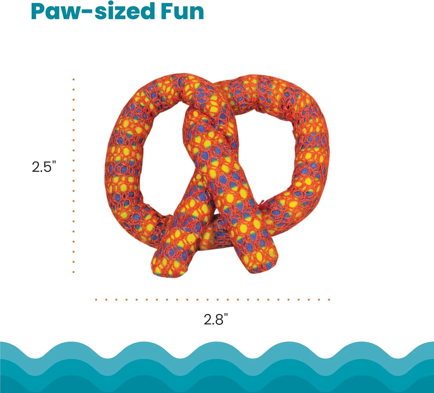 Catstages Plaque Away Pretzel Cat Toy  Interactive Catnip Dental Chew Toy to Help Clean Teeth, Fun for Play and Chewing, Orange