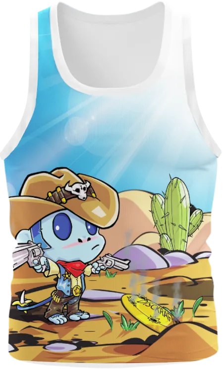 Cowboy Blue Monkey Singlet
