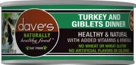 Dave's Naturally Healthy Turkey and Giblets Pate Dinner Canned Cat Food