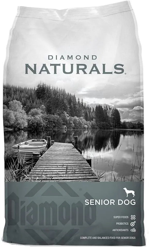 Diamond Naturals Senior Real Meat Recipe Natural Dry Dog Food With Real Cage Free Chicken, 35Lb