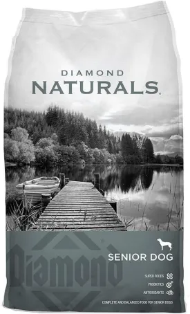 Diamond Naturals Senior Real Meat Recipe Natural Dry Dog Food With Real Cage Free Chicken, 35Lb