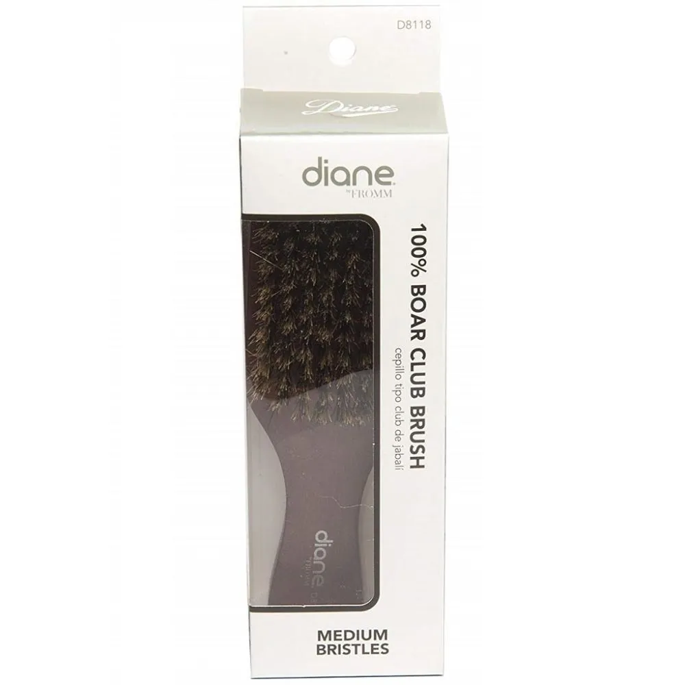 Diane Medium Bristles 100% Boar Club Brush D8118