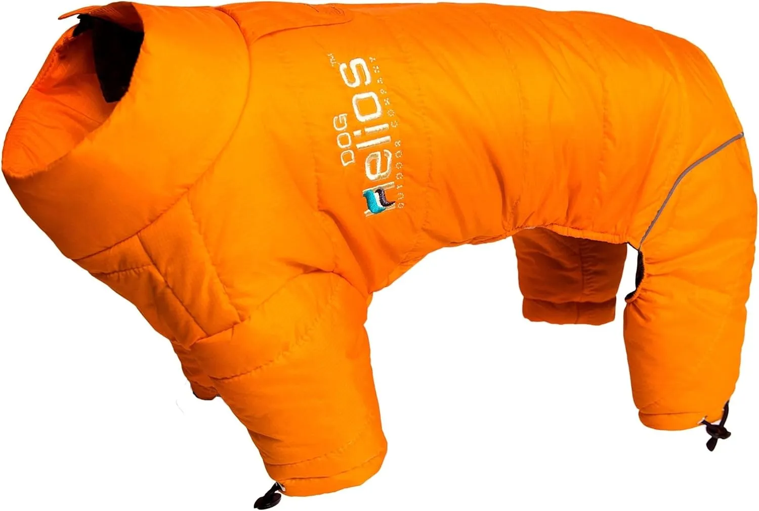 DOGHELIOS 'Thunder-Crackle' Full-Body Bodied Waded-Plush Adjustable and 3M Reflective Pet Dog Jacket Coat w/ Blackshark Technology, Medium, Sporty Orange