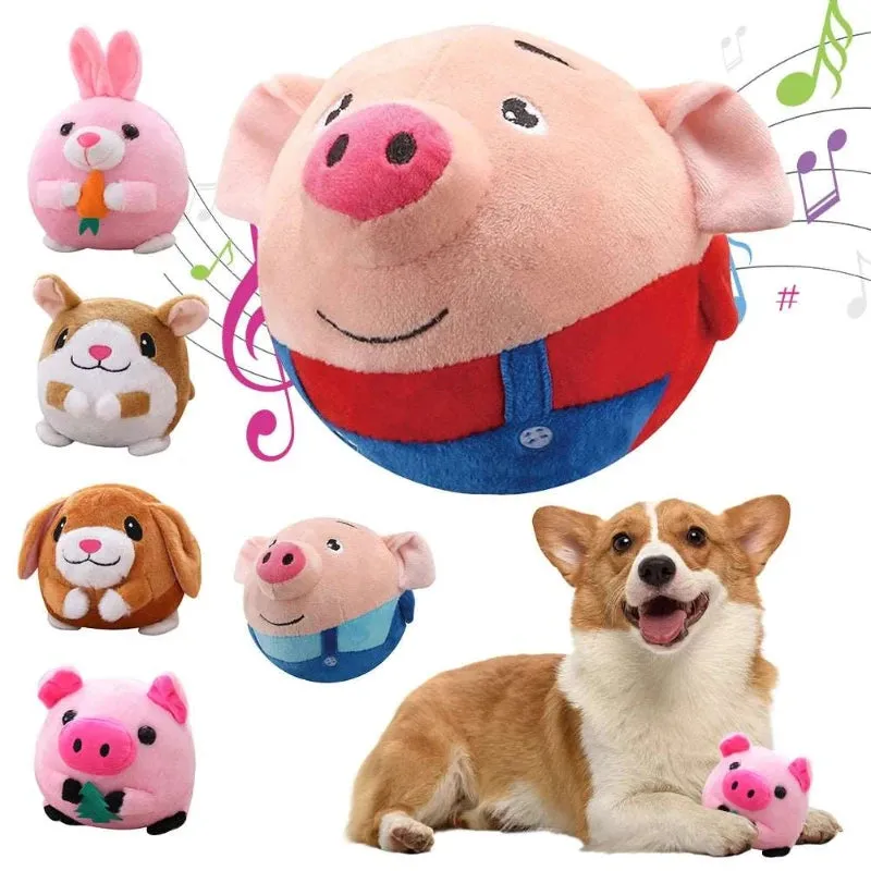 Electronic Bouncing Ball Dog Toy – Musical Vibration Ball for Puppies and Active Dogs