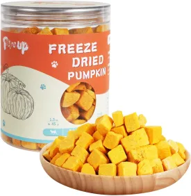 Freeze-Dried Pumpkin Treats for Dogs & Cats  High Fiber, Single Ingredient Natural Snacks for Digestion & Gut Health, Healthy Food Toppers, 1.58 oz