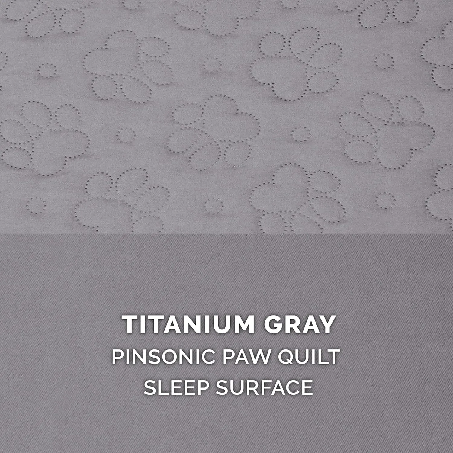 Furhaven Orthopedic Dog Bed for Large/Medium Dogs w/ Removable Bolsters & Washable Cover, For Dogs Up to 55 lbs - Pinsonic Quilted Paw L Shaped Chaise - Titanium, Large