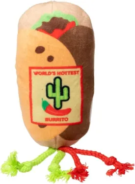 Fuzzyard Crinkle Plush Cat Toy with String and Catnip Inside (Burrito)