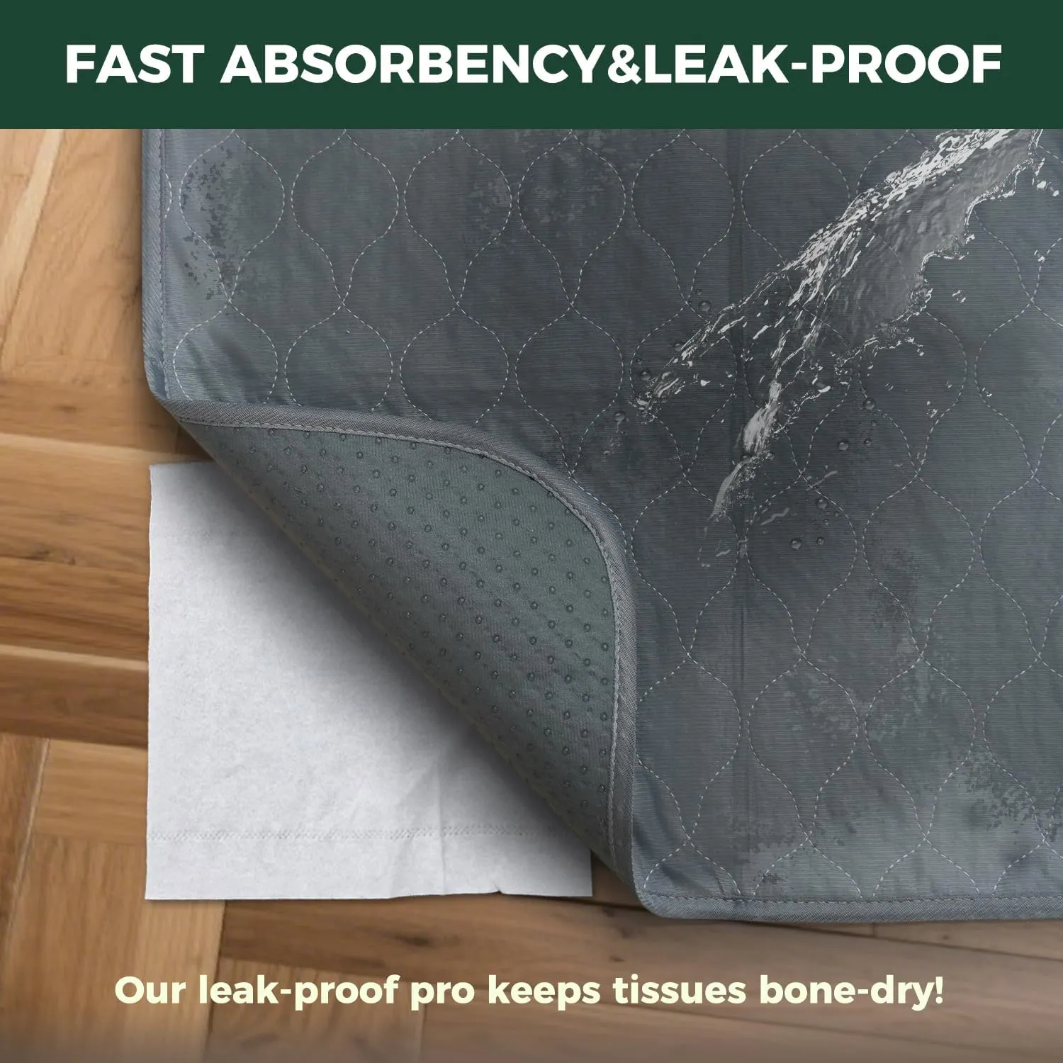 FXW Washable Pee Pads for Dogs, Reusable Puppy Training Pads with Super Absorbent, Made for FXW Rollick/Homeplus 32inch 8 Panels Dog Playpen, Square, 71'' x 71'', 1 Pack, Grey (Playpen not Included)