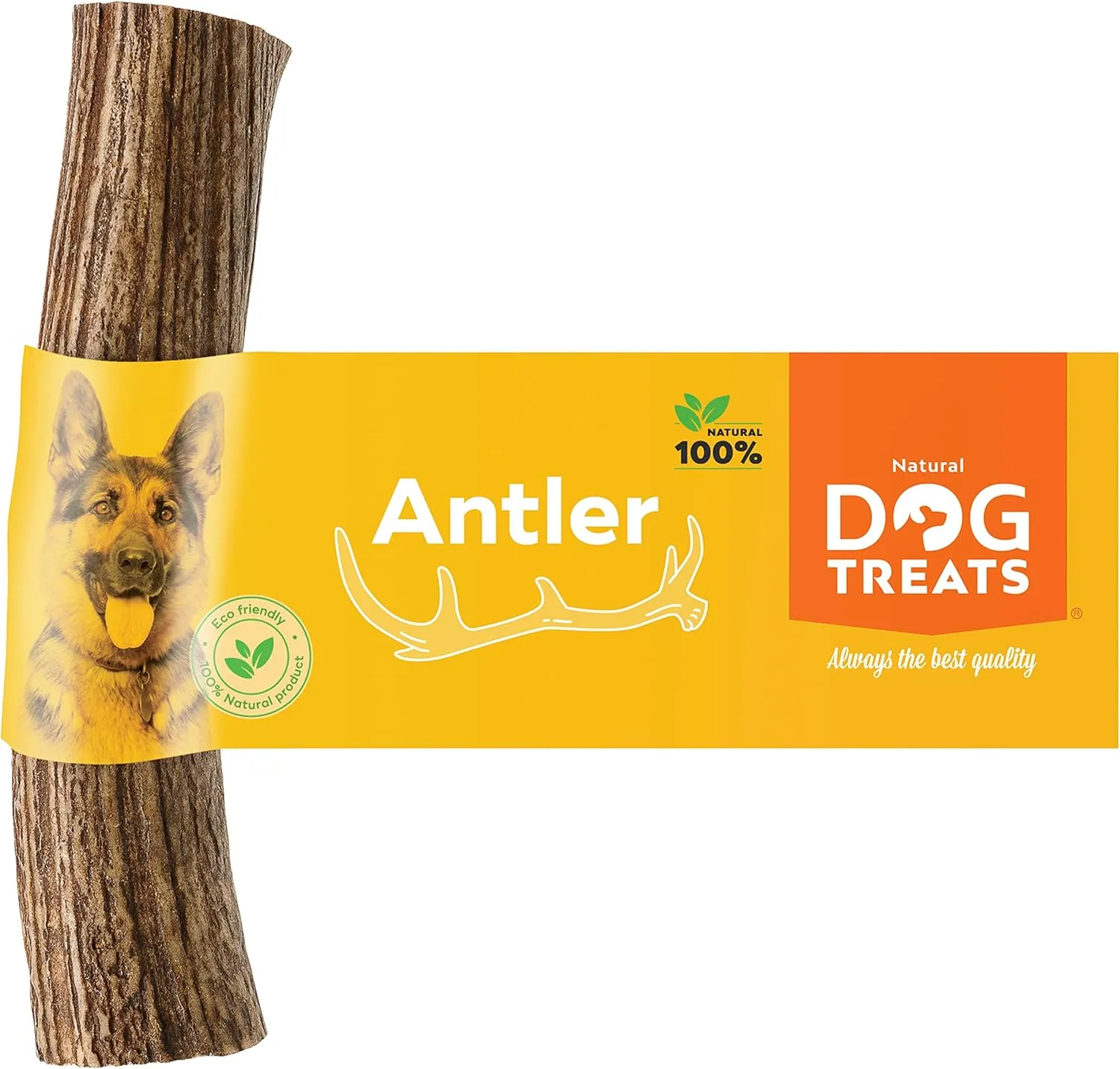 GIGIL Treat You pet Like a King - 100% Natural Deer Antlers for Large Dogs - Premium Elk Antlers - Long Lasting Dog Chew Toy - Naturally Shed and Organic Antlers for Dogs - Size L