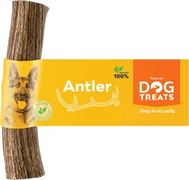 GIGIL Treat You pet Like a King - 100% Natural Deer Antlers for Large Dogs - Premium Elk Antlers - Long Lasting Dog Chew Toy - Naturally Shed and Organic Antlers for Dogs - Size L