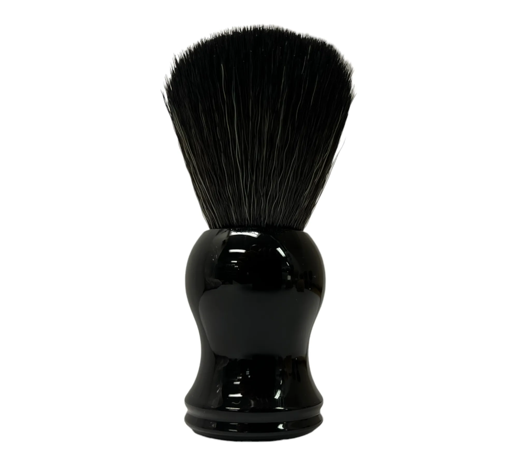 Grumpy Rhino Synthetic Bristle Shaving Brush, Black Resin Handle