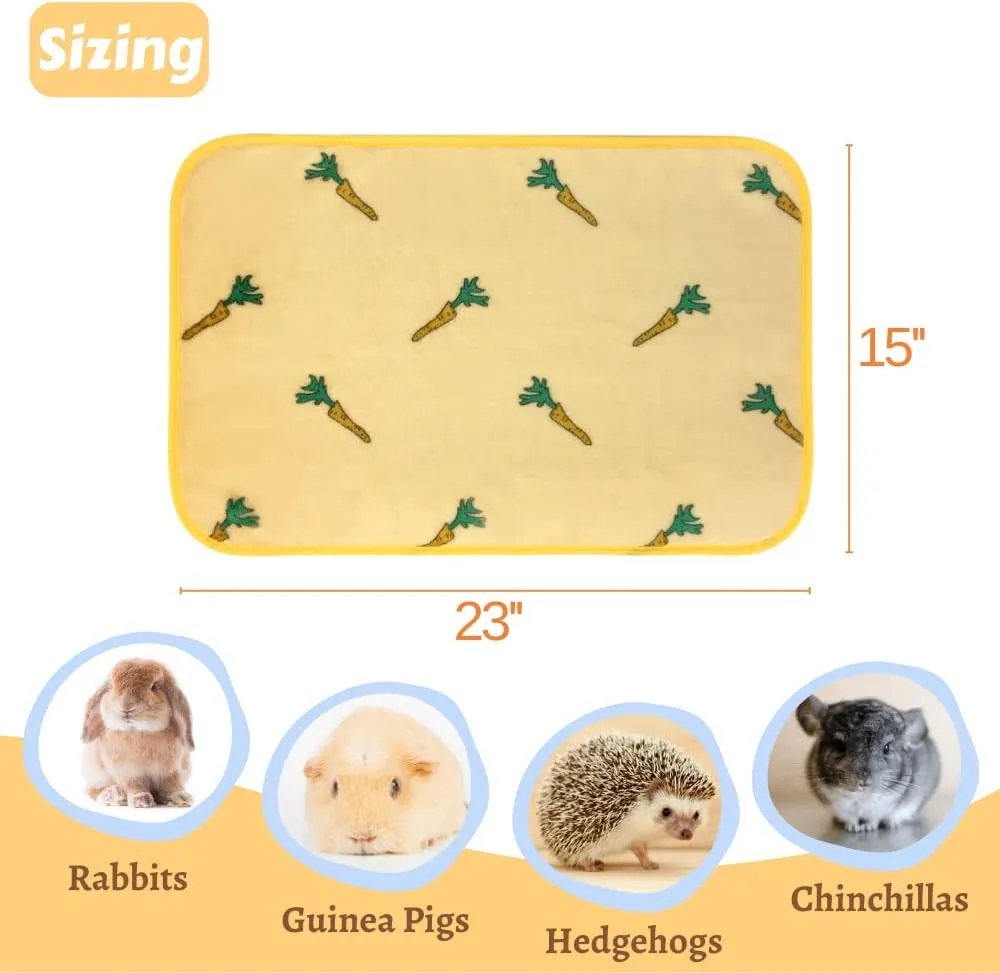 Guinea Pig Blanket (3 Pack) Ultra Soft Pet Fleece Blankets Warm Sleep Mat Flannel Sofa Cover for Dog Cat Hamster Rabbit Fluffy(S)