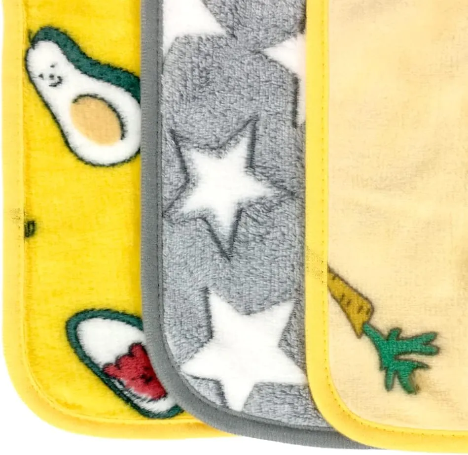 Guinea Pig Blanket (3 Pack) Ultra Soft Pet Fleece Blankets Warm Sleep Mat Flannel Sofa Cover for Dog Cat Hamster Rabbit Fluffy(S)