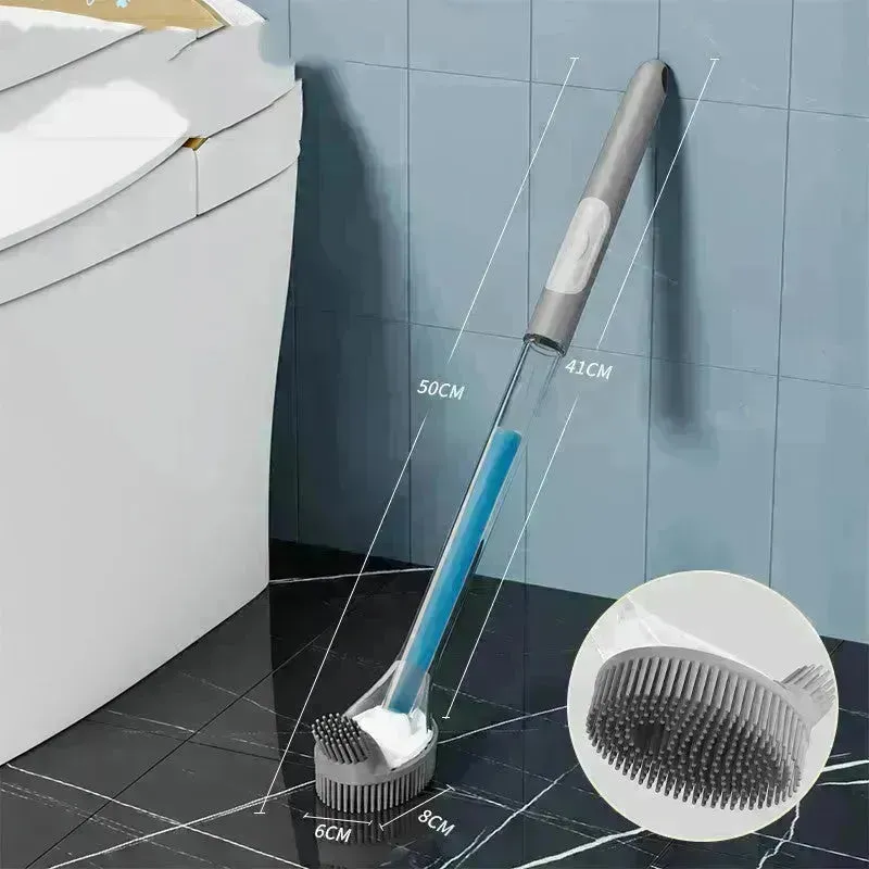Household Sturdy Bristle strong  silicone Toilet brush