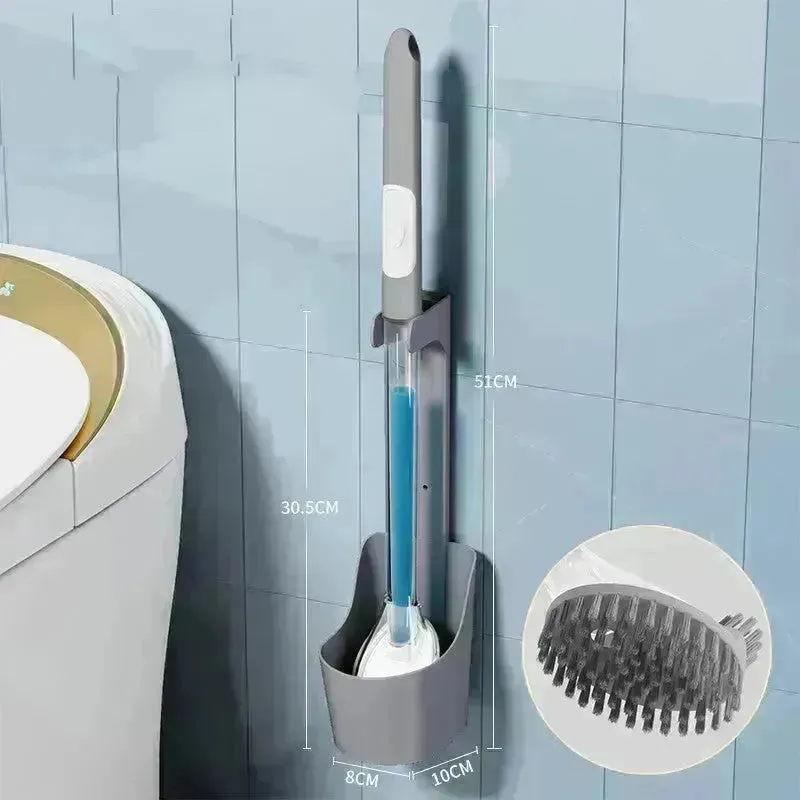 Household Sturdy Bristle strong  silicone Toilet brush