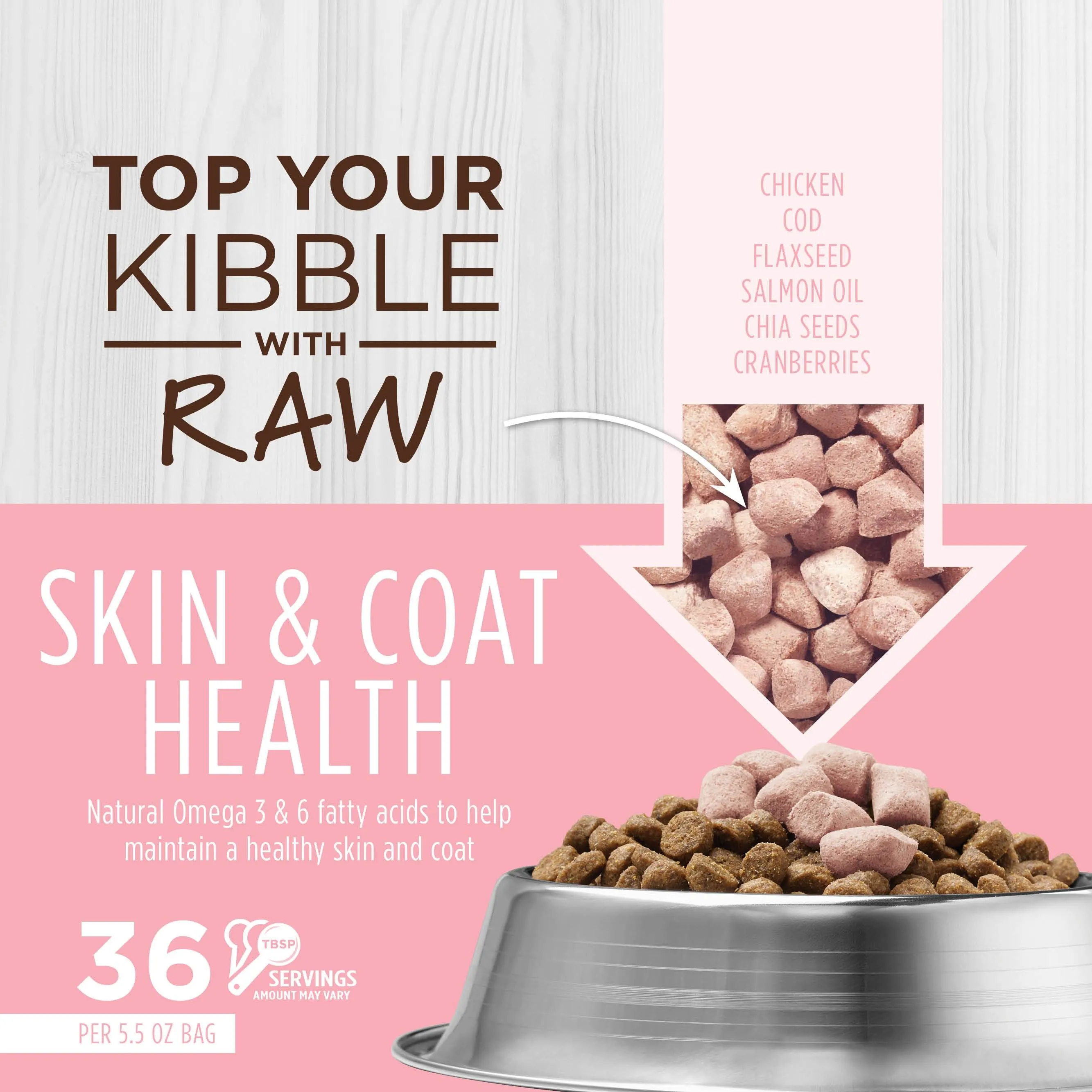 Instinct Cat Raw Boost Freeze Dried Mixers Skin & Coat