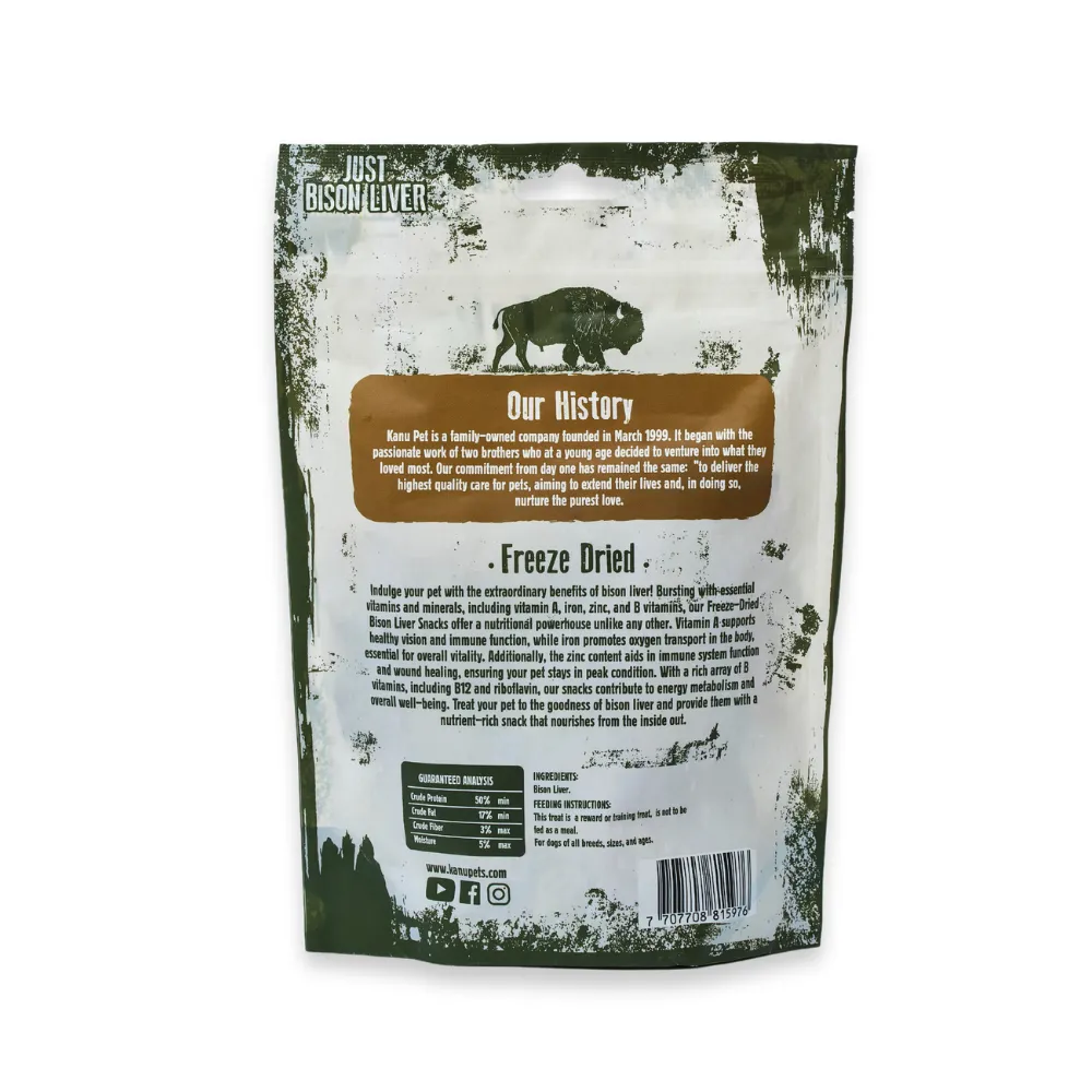 Kanu Pet Freeze Dried Bison Liver Dog Treat