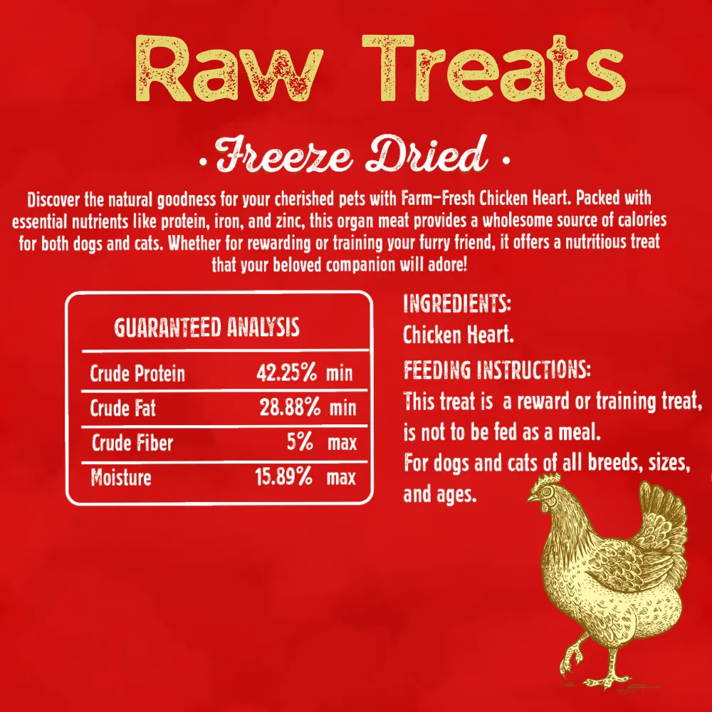 Kanu Pet Freeze Dried Chicken Heart Dog Treat