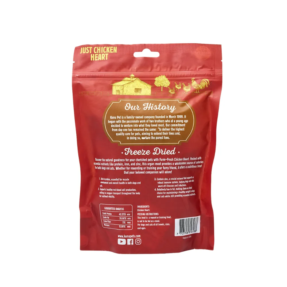 Kanu Pet Freeze Dried Chicken Heart Dog Treat