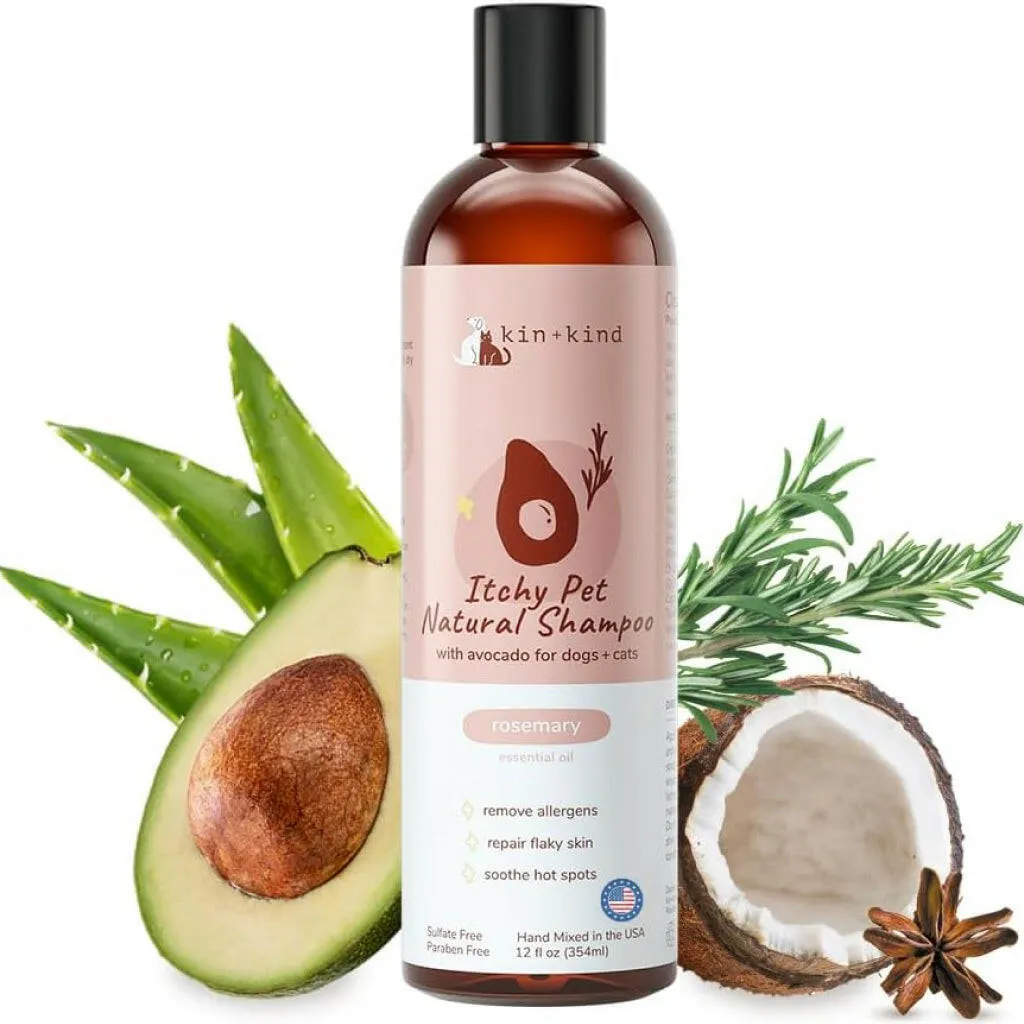kin kind Itchy Pet Rosemary Shampoo for Cats & Dogs (12 oz)