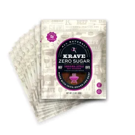 Krave Beef Jerky: Sugar-Free Sonoma BBQ, 2.1 Oz Pack of 8