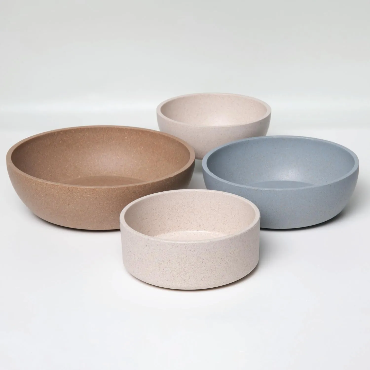 Loving Pets - Dolce Bamboo - Eco-Friendly Pet Bowls & Dishes for Dog, Cats, Puppy Food and Water Bowl -Sustainable and Dishwasher Safe, Made with Real Bamboo (Small, Slate-Grey)