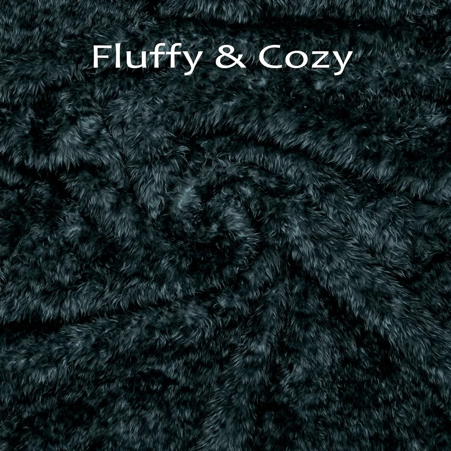 MACEVIA Fluffy Fleece Dog Blankets,Warm Soft Fuzzy Pets Blanket for Puppy,Small,Medium,Large Dogs and Cats,Plush Pet Throws for Bed,Couch,Sofa,Travel (24x29 Inch, Black & Dark Green)
