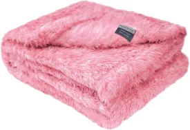 MACEVIA Fluffy Fleece Dog Blankets,Warm Soft Fuzzy Pets Blanket for Puppy,Small,Medium,Large Dogs and Cats,Plush Pet Throws for Bed,Couch,Sofa,Travel(24x29 Inch, Pink)