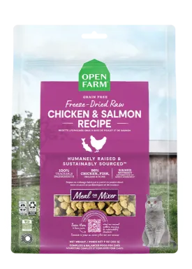 Open Farm Wild-Caught Salmon & Chicken Recipe, Freeze-Dried Raw Cat Food