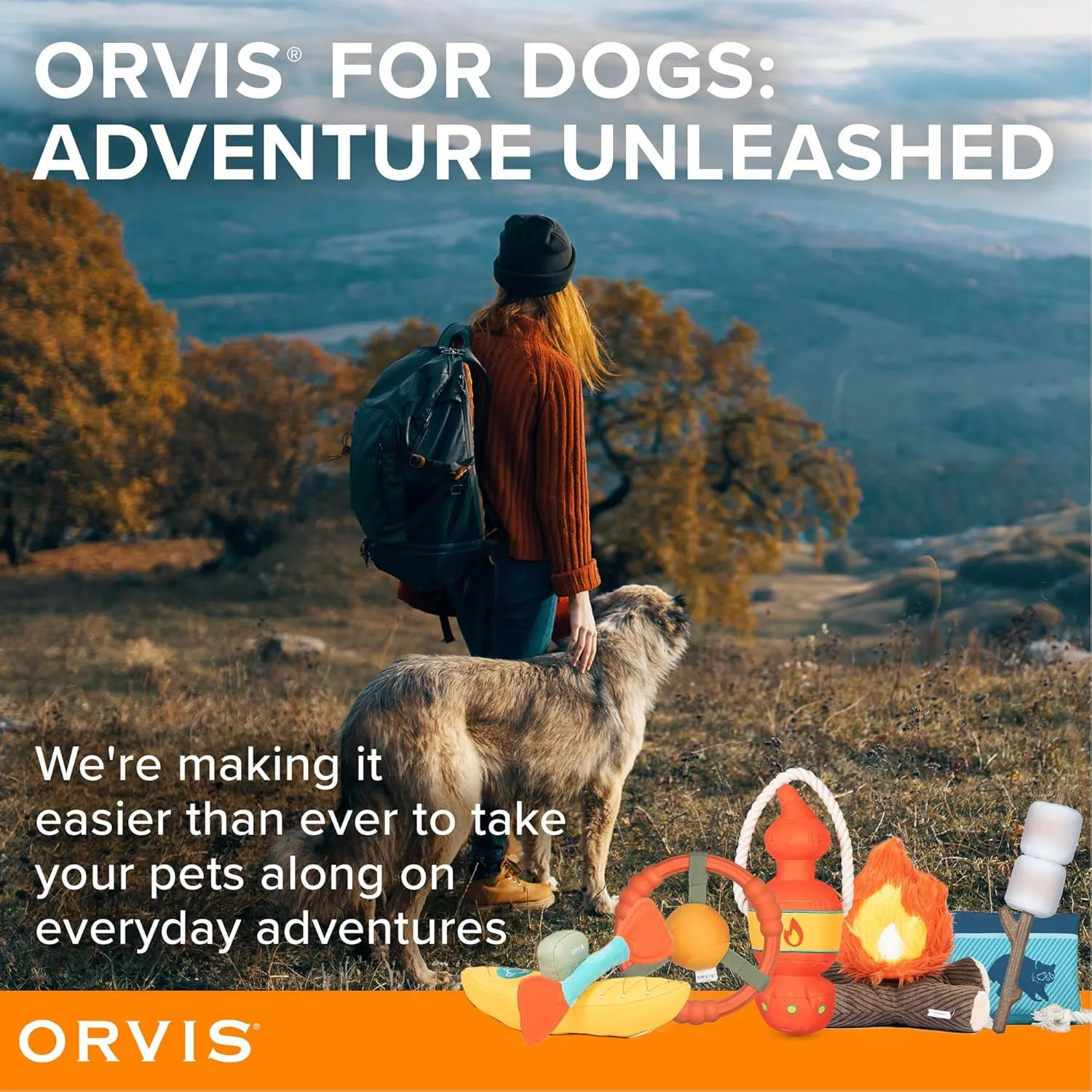 Orvis Dog Whitewater Toss Ring Floating Fetch Toy and Chew; High Visibility Wheel Shaped Frisbee Dog Toy - Floats in Water, Quick Dry, Easy to Clean, Squeaky Toy for Large Dogs, Aggressive Chewers