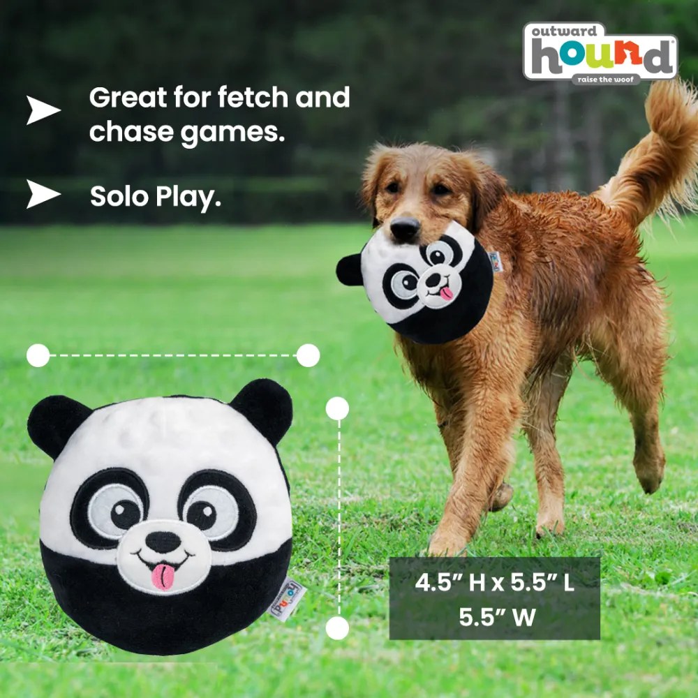 Outward Hound Giggly Gooberz Panda Toy for Dogs (Black/White)