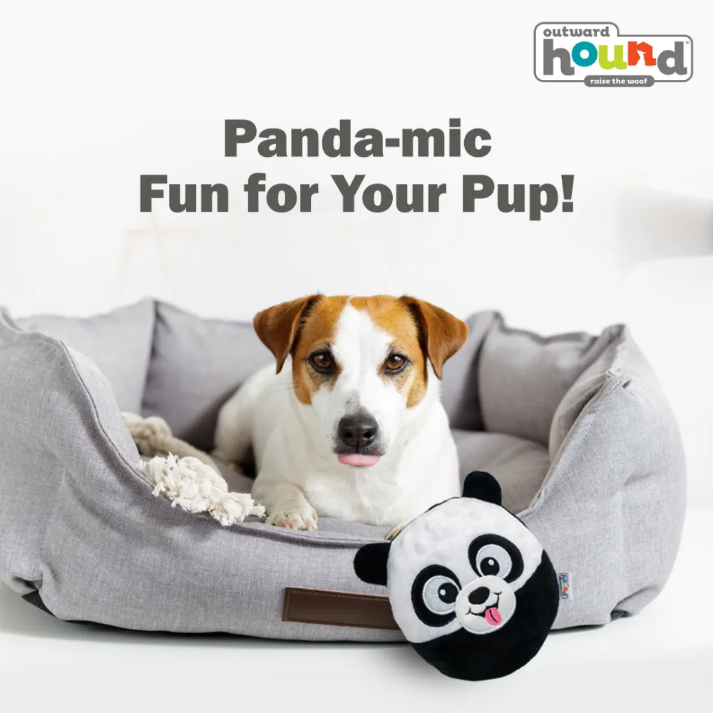 Outward Hound Giggly Gooberz Panda Toy for Dogs (Black/White)