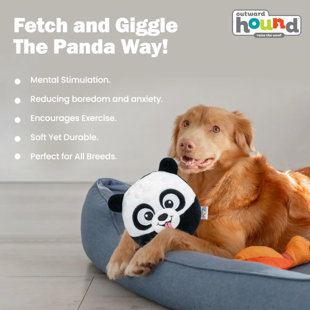 Outward Hound Giggly Gooberz Panda Toy for Dogs (Black/White)