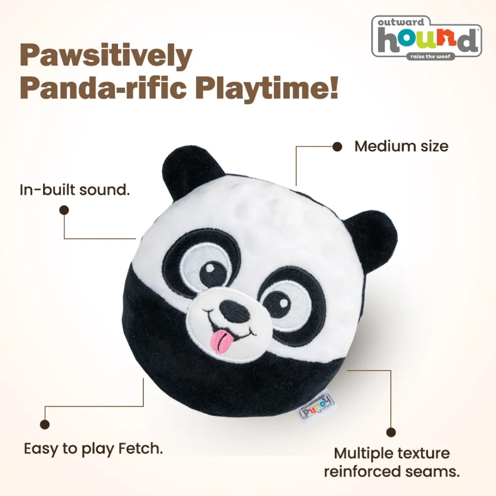 Outward Hound Giggly Gooberz Panda Toy for Dogs (Black/White)